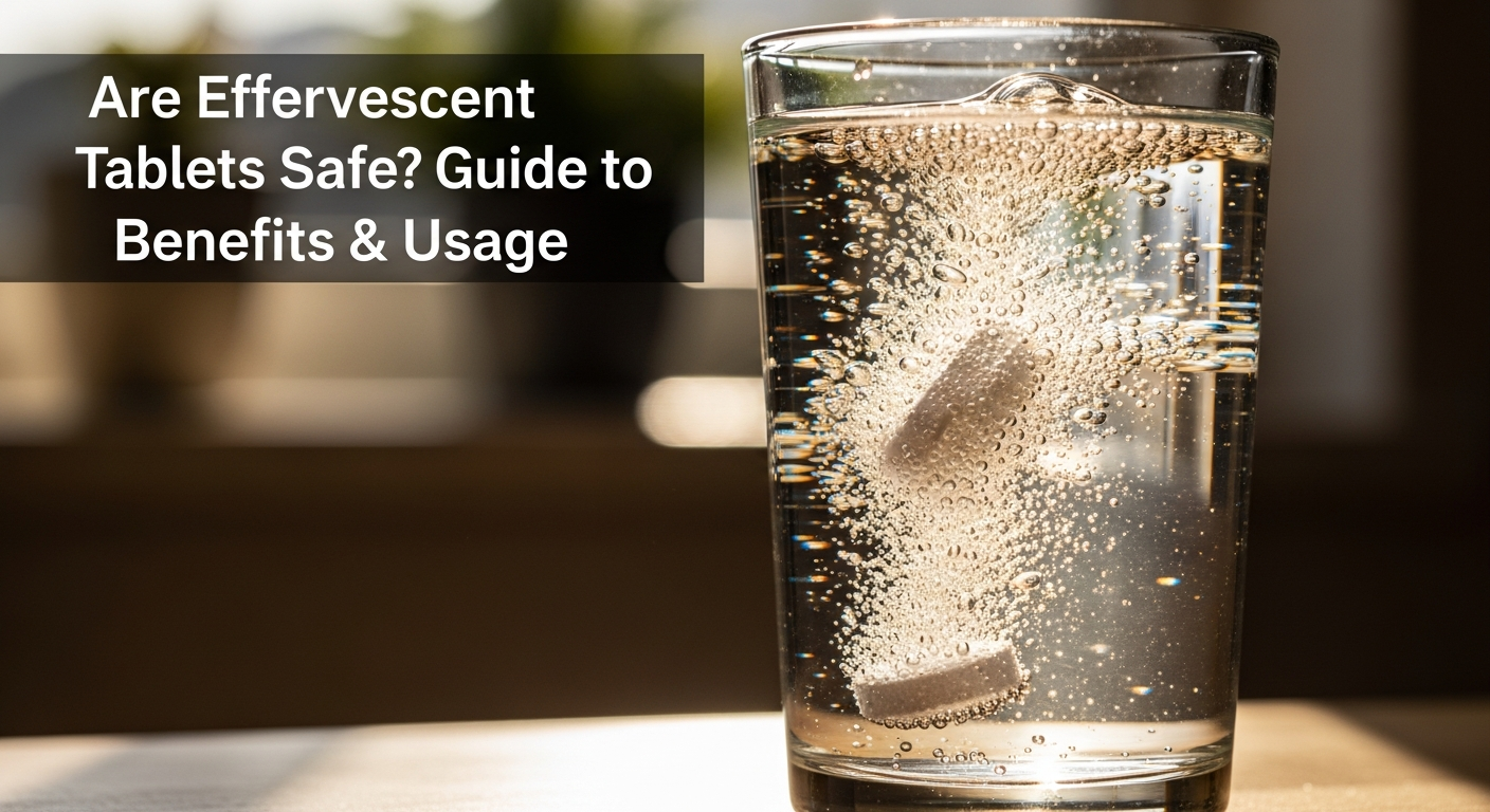 They have a fizzy effervescence in the glass of water they dissolve too because a chemical reaction occurs between citric acid, sodium bicarbonate & other effervescent ingredients.